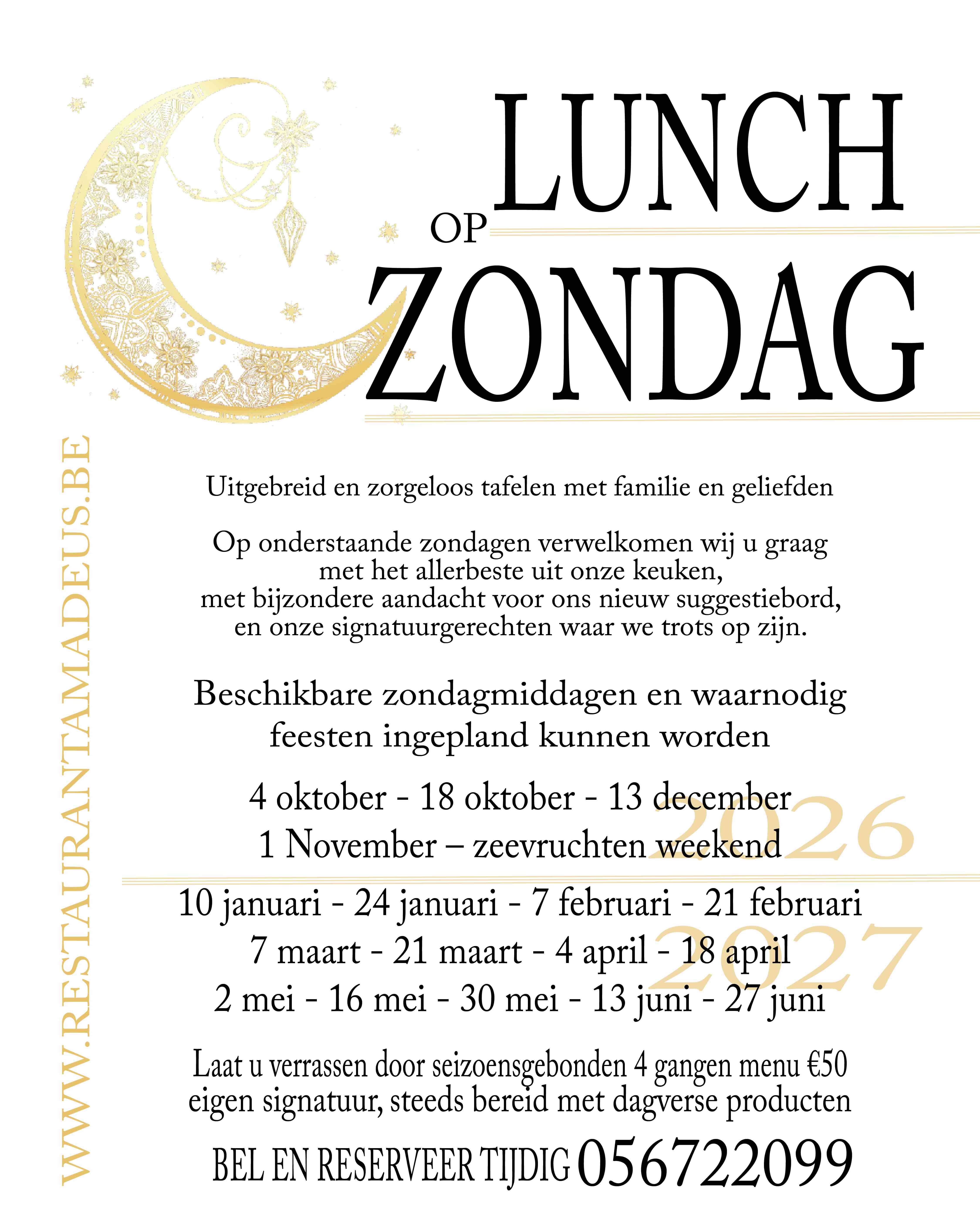 Lunch op zondag